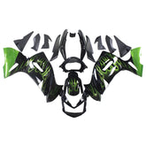 Black and Green Flame Fairing Kit For Kawasaki ER6F/Ninja650R 2006-2008