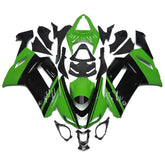 Black Green Fairing Kit For Kawasaki ZX-6R 2007-2008