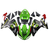 Black Green Fairing Kit For Kawasaki ZX-10R 2006-2007