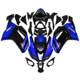 Blue Black Fairing Kit For Kawasaki ZX-6R 2007-2008