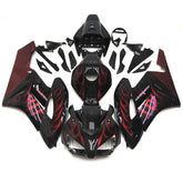 Black Red Flame Fairing Kit For Honda CBR1000RR 2004-2005