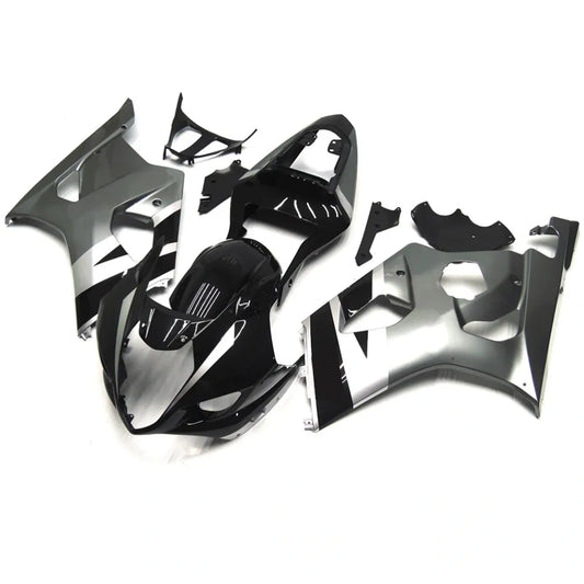 Silver Black Fairing Kit For Suzuki GSXR1000 K3 2003-2004