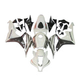 Honda CBR600RR 2007-2008 Black, White and Silver full fairing kit set view