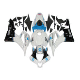 Honda CBR600RR 2007-2008 White Blue Konica Minolta full fairing kit set view