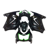 Kawasaki EX250 / Ninja 250 2008-2012 Green and Black with Logos full fairing kit set view