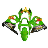 Kawasaki ZX-6R / 636 2000-2002 Green Bull Edition full fairing kit set view