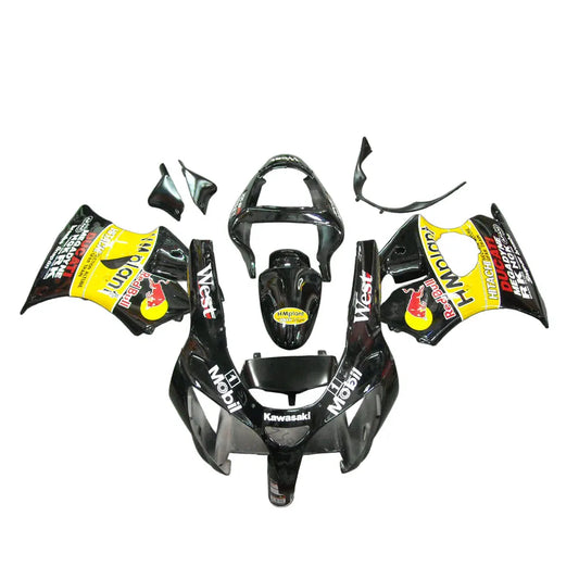 Kawasaki ZX-6R / 636 2000-2002 Yellow Red Bull Edition Fairing Kit