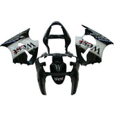 Kawasaki ZX-6R / 636 2000-2002 WEST Edition Black and White full fairing kit set view