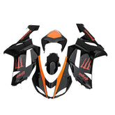 Kawasaki ZX-6R / 636 2007-2008 Orange, Black, and Orange Monster Edition full fairing kit set view