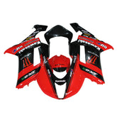 Kawasaki ZX-6R / 636 2007-2008 Red and Black Monster Edition fairing kit front view