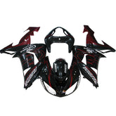 Kawasaki ZX-10R 2006-2007 Pearl Red Crown left side fairing panel with logos