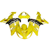 Kawasaki ZX-10R 2006-2007 Yellow Black White Raindrop left side fairing panel with logos