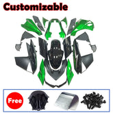 Kawasaki Z1000 2010-2013 Green and Black Fairing Kit without Logos