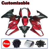 Kawasaki Ninja 650R / ER-6F 2009-2011 Pearl Red and Black Fairing Kit