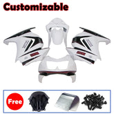 Kawasaki EX250 / Ninja 250 2008-2012 White, Black, and Red Fairing Kit