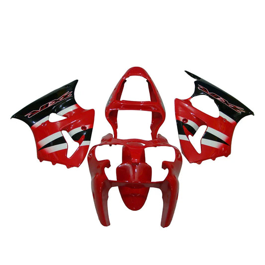 Kawasaki ZX-6R / 636 2000-2002 Red and Black Fairing Kit