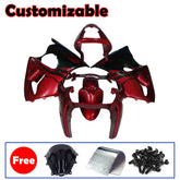 Kawasaki ZX-6R / 636 2000-2002 Pearl Red, Black, and Flame Fairing Kit