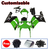 Kawasaki ZX-6R / 636 2003-2004 Green and Black Fairing Kit without Logos