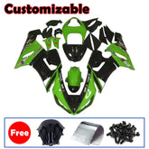 Kawasaki ZX-6R / 636 2005-2006 Green and Black Fairing Kit without Logos