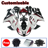 Kawasaki ZX-6R / 636 2007-2008 Red, White, and Black A Fairing Kit