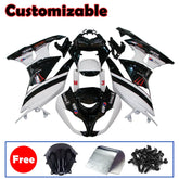 Kawasaki ZX-6R / 636 2009-2012 Black, White, and Red Monster Edition Fairing Kit