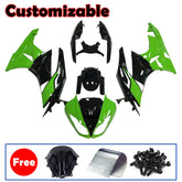 Kawasaki ZX-6R / 636 2009-2012 Green and Black No Text Fairing Kit