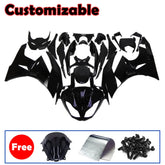 Kawasaki ZX-6R / 636 2009-2012 Gloss Black with Pinstripes Fairing Kit