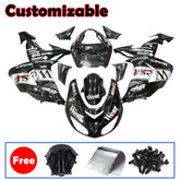 Kawasaki ZX-10R 2006-2007 WEST Edition Style B full fairing kit with accessories without logos