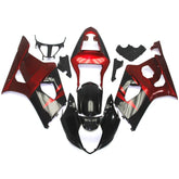 Red Black Fairing Kit For Suzuki GSXR1000 K3 2003-2004