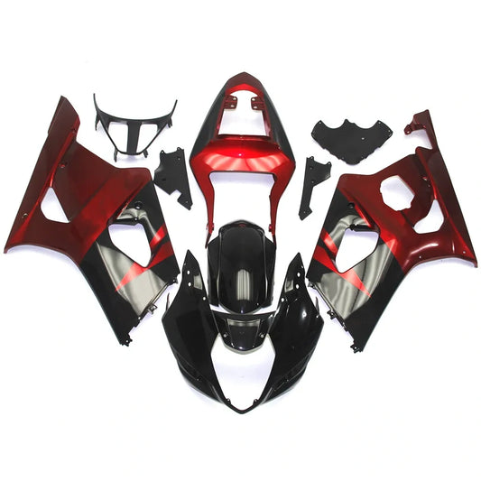 Red Black Fairing Kit For Suzuki GSXR1000 K3 2003-2004