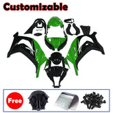 Kawasaki ZX-10R 2011-2015 Green Black Style A Fairing Kit without Logos