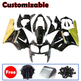 Kawasaki ZX-12R 2000-2001 Black Gold Fairing Kit without Logos