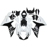 Black and White Fairing Kit For Suzuki GSXR600/GSXR750 2011-2019