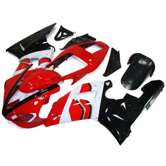 White Red and Back Fairing Kit For Yamaha YZF1000 R1 1998-1999