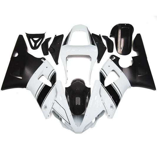 Black and White Fairing Kit For Yamaha YZF1000 R1 2000-2001