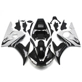 Black and White Fairing Kit For Yamaha YZF-600 R6 2003-2004