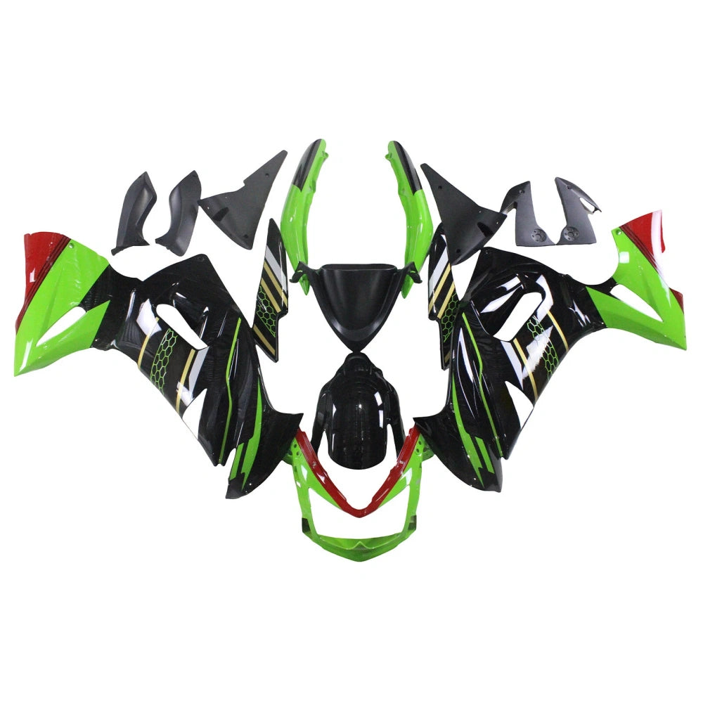 Black Green Fairing Kit For Kawasaki ER6F/Ninja650R 2006-2008 