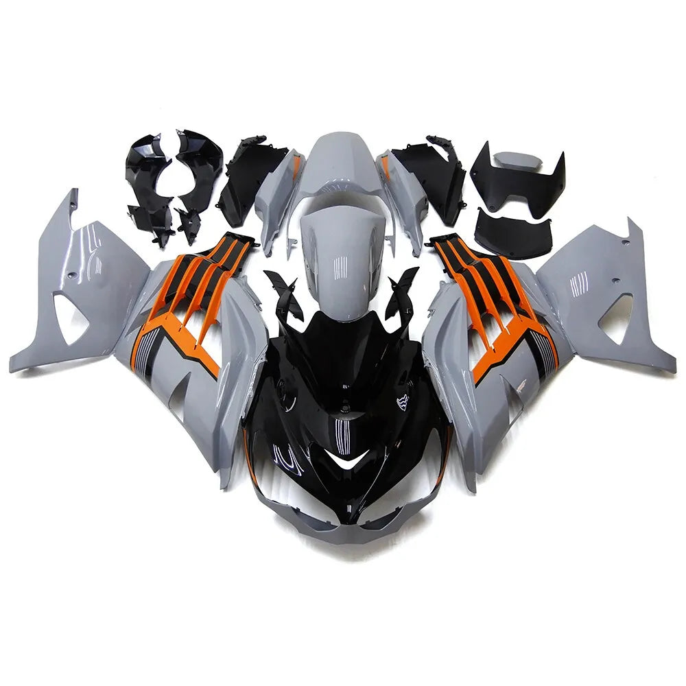Silver and Green Fairing Kit For Kawasaki ZX-14R/ZZ-R1400 2012-2022