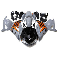 Silver and Green Fairing Kit For Kawasaki ZX-14R/ZZ-R1400 2012-2022
