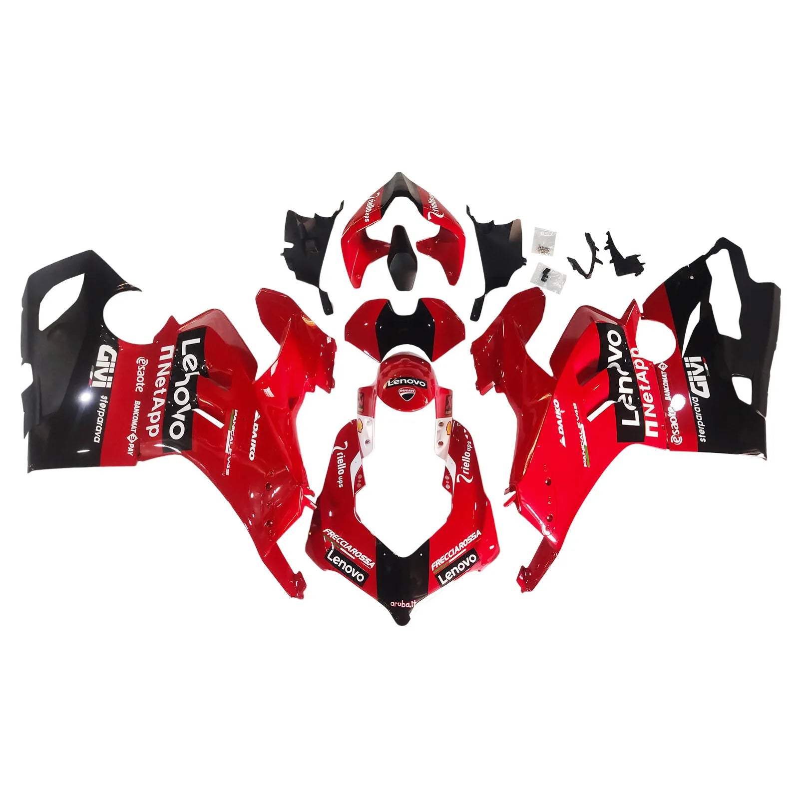 Red Black Fairing Kit For Ducati Panigale V4 SP single-seat 2020-2021 