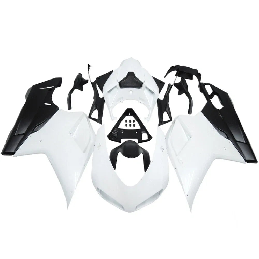 White and Black Fairing Kit For Ducati 1098/848/1198 2007-2011
