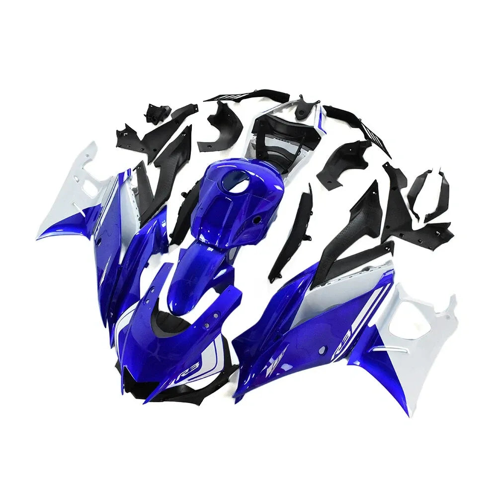 Blue Black Fairing Kit For Yamaha R3/R25 2022-2023