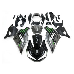 Silver and Green Fairing Kit For Kawasaki ZX-14R/ZZ-R1400 2012-2022