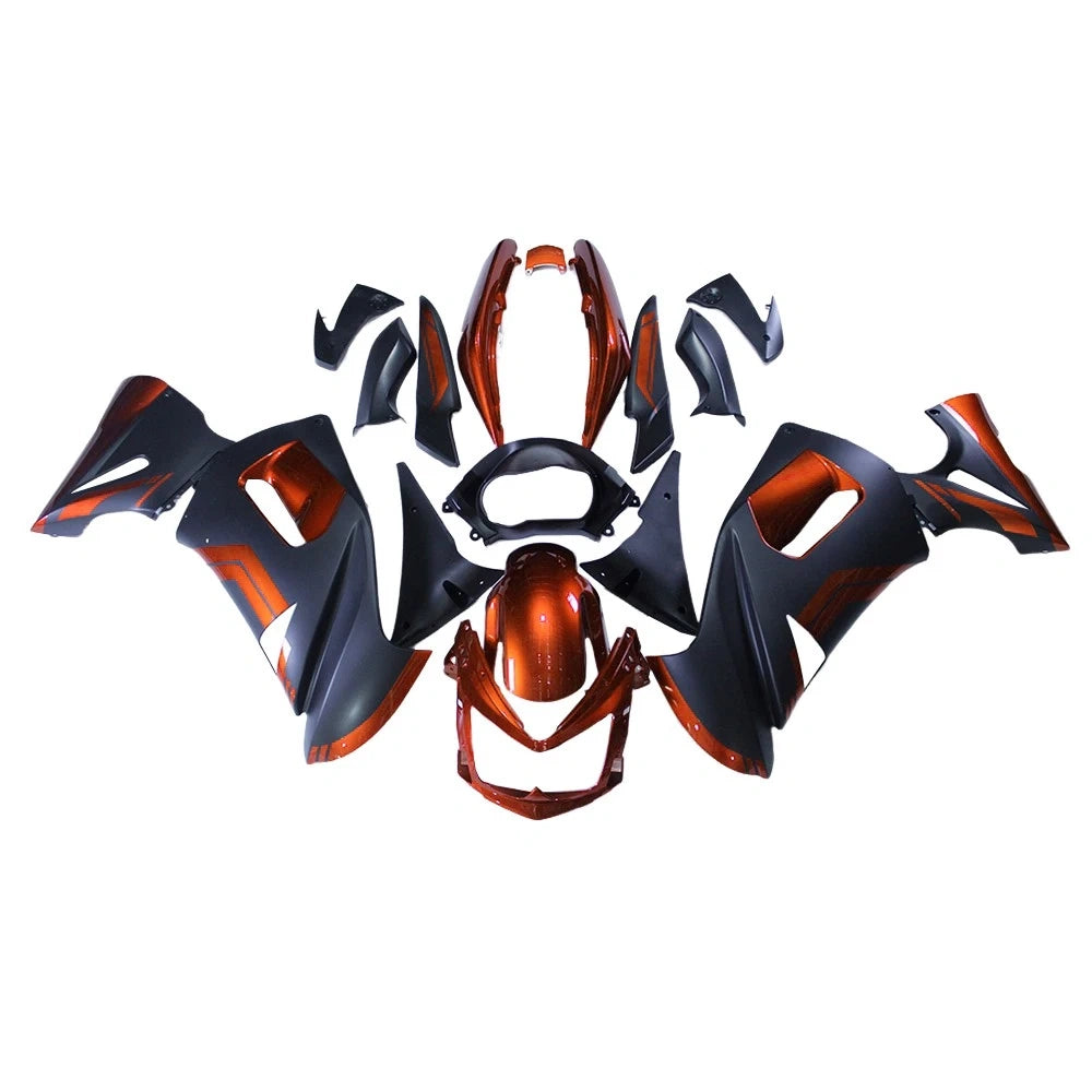 Orange and Matte Black Fairing Kit For Kawasaki ER6F/Ninja650R 2006-2008 