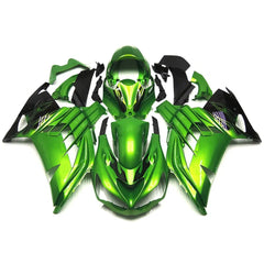 Silver and Green Fairing Kit For Kawasaki ZX-14R/ZZ-R1400 2012-2022