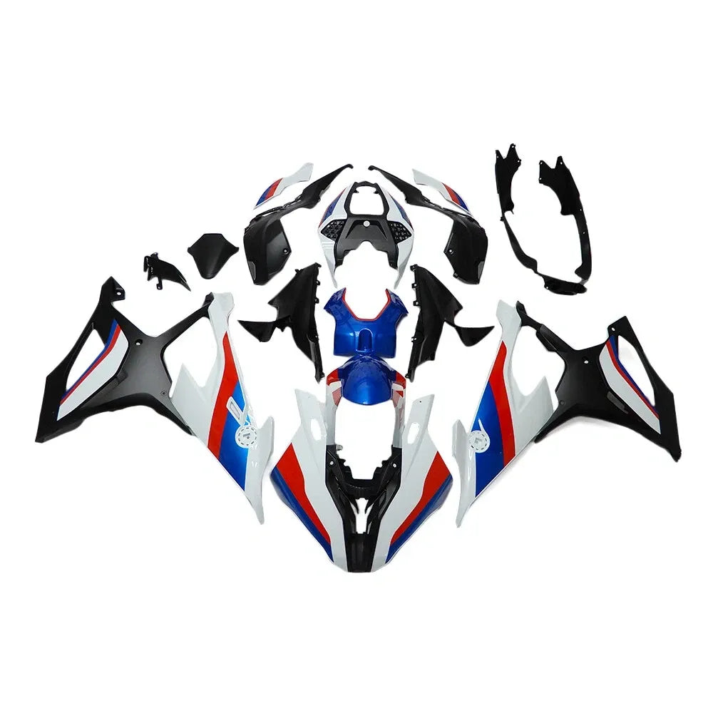 Black and White Blue Fairing Kit For BMW S1000RR 2019-2022