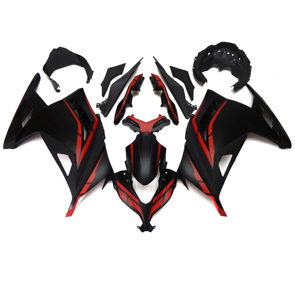 Matte Red Black Fairing Kit For Kawasaki NINJA300/EX300 2013-2017 
