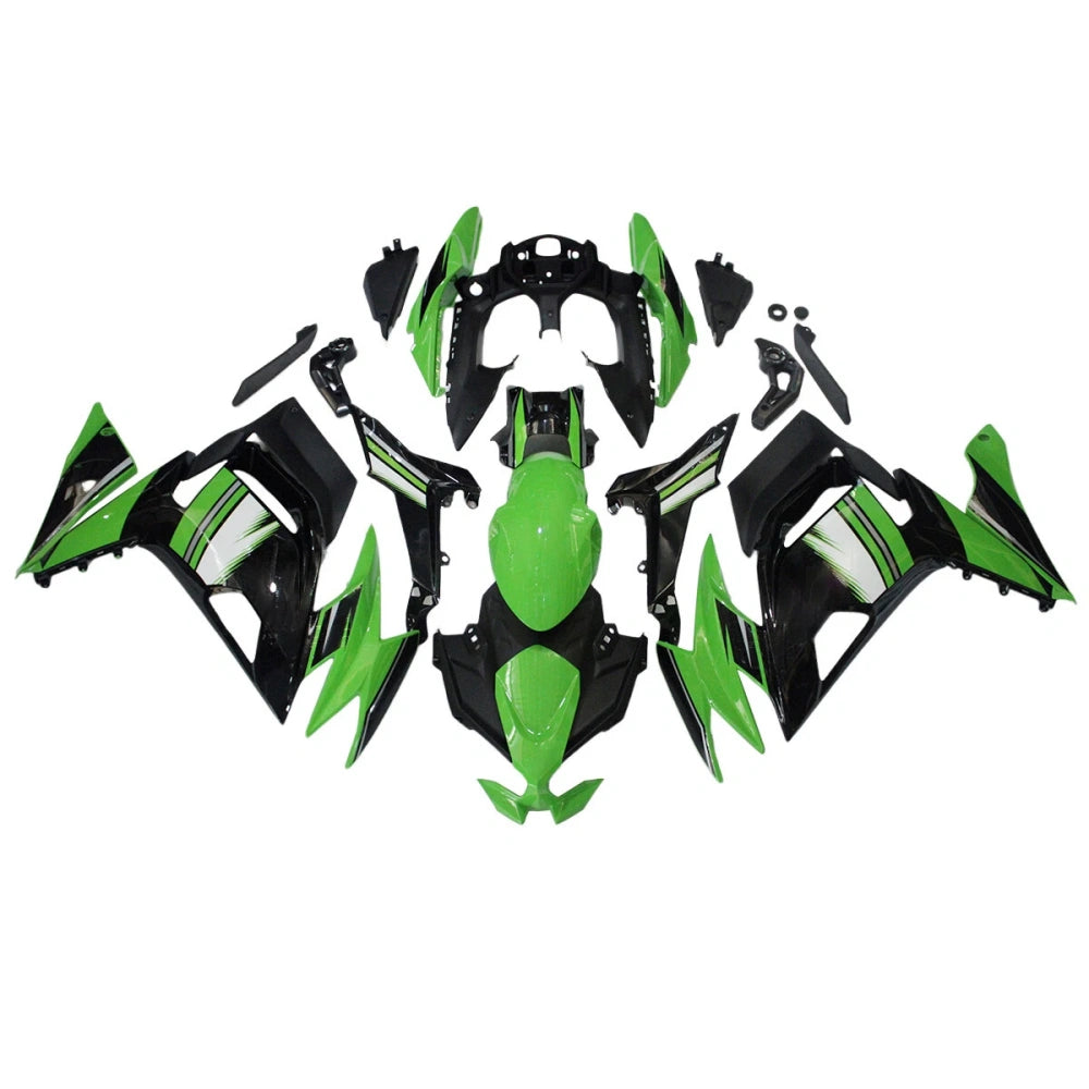 Black Green Fairing Kit For Kawasaki ER6F/Ninja650R 2020-2022 