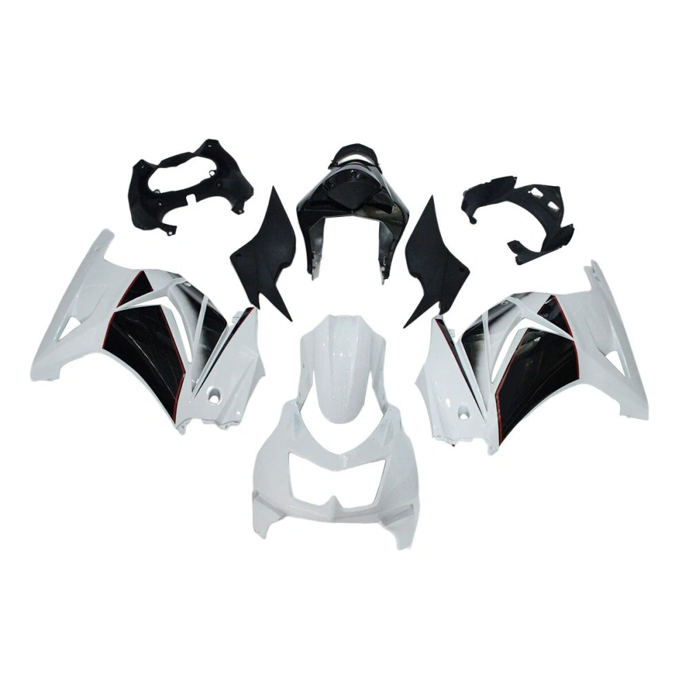 White and Black Fairing Kit For Kawasaki EX250/NINJA250 2008-2012 