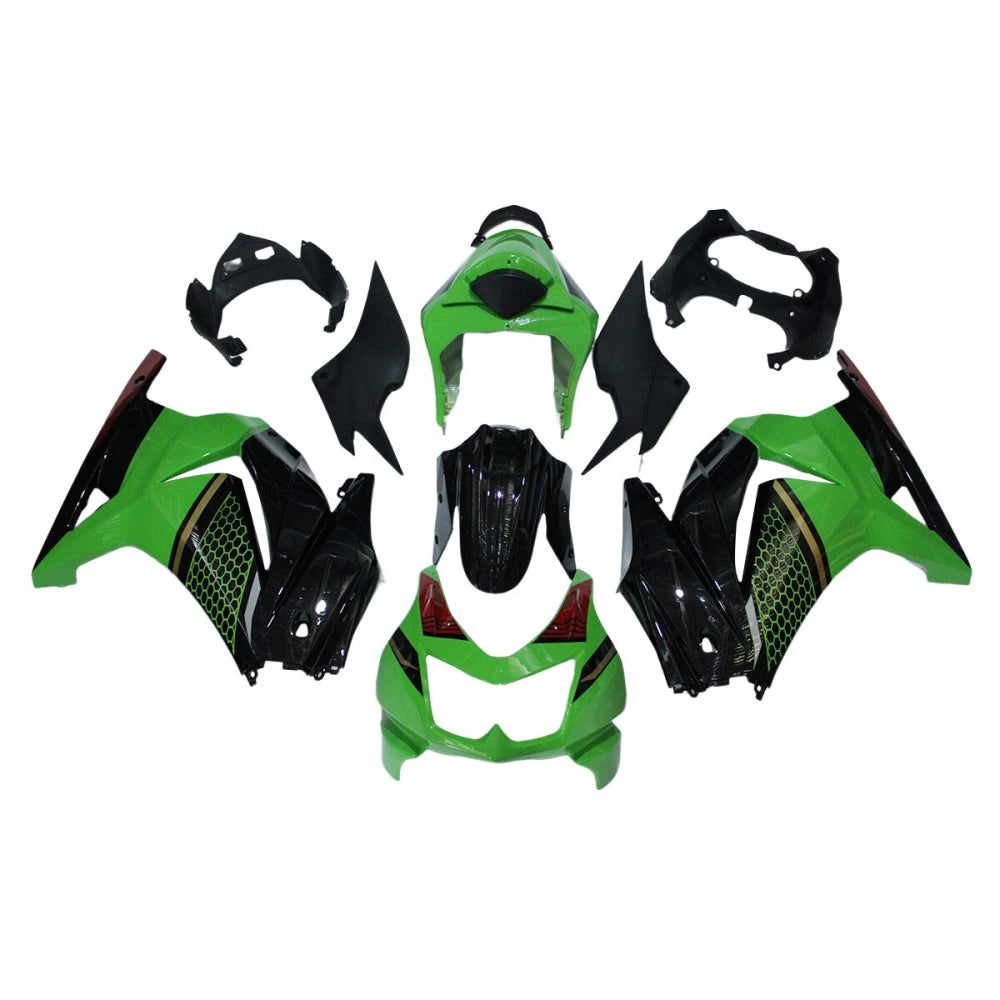 Green and Black Fairing Kit For Kawasaki EX250/NINJA250 2008-2012 